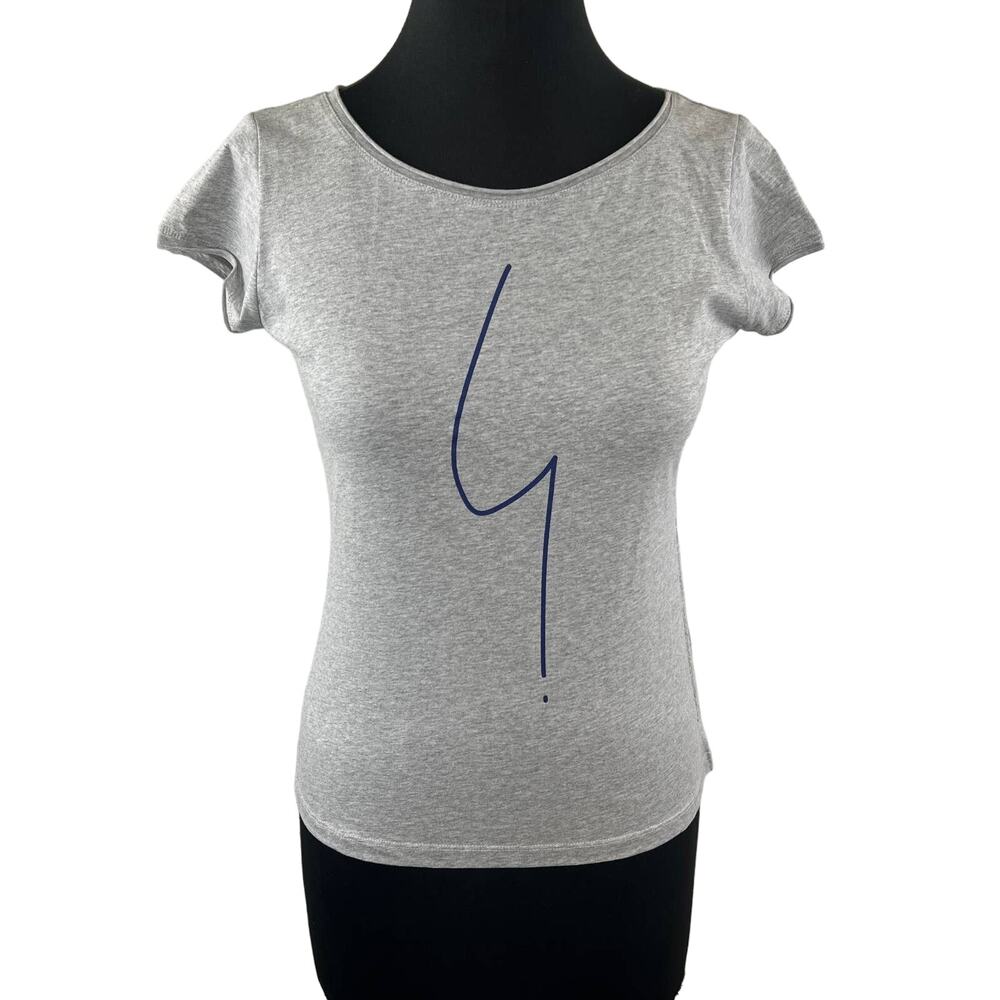 Agnes B. Gray Heather Short Sleeve Australie "Irony" T-shirt Tee Cotton 1 XS / S